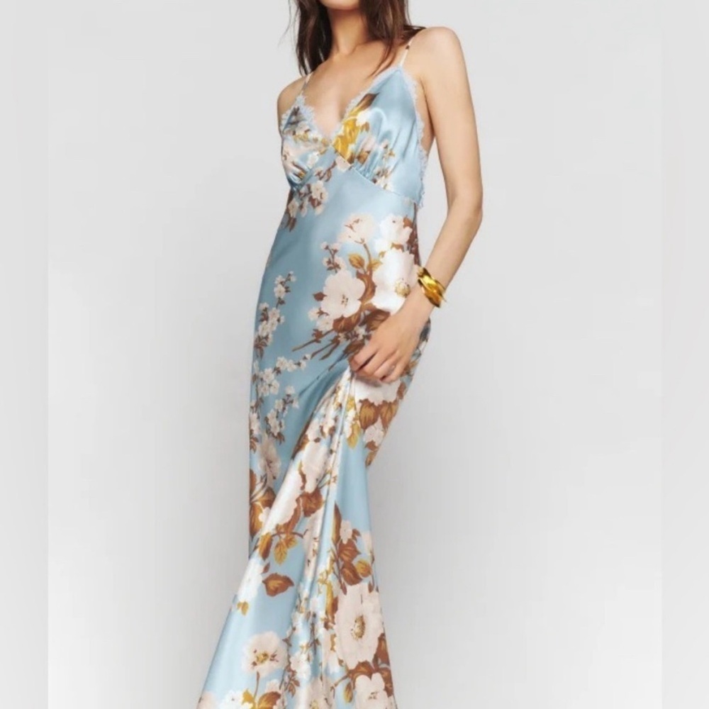 REFORMATION Maysen floral silk maxi dress